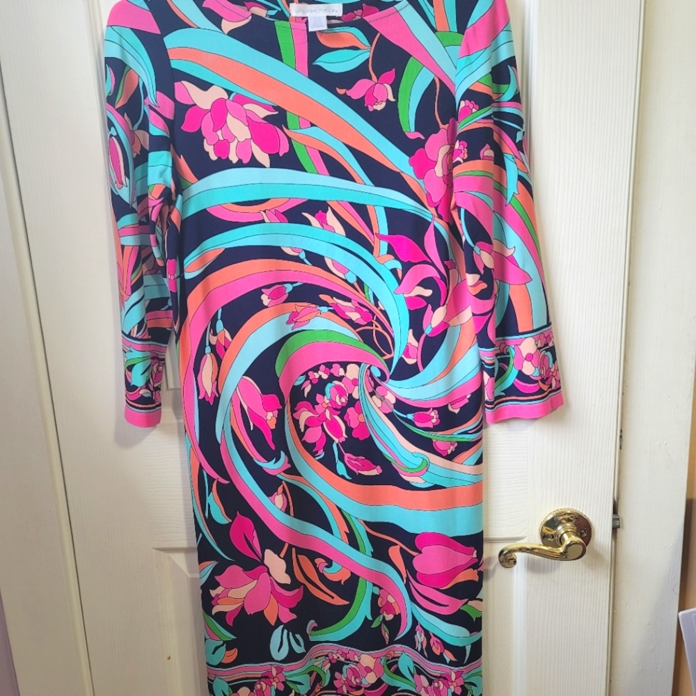London Times size 6 brightly patterned dress